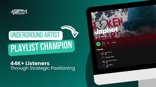 From Underground to Unstoppable: 44K+ Listener Base with Strategic Playlist Power