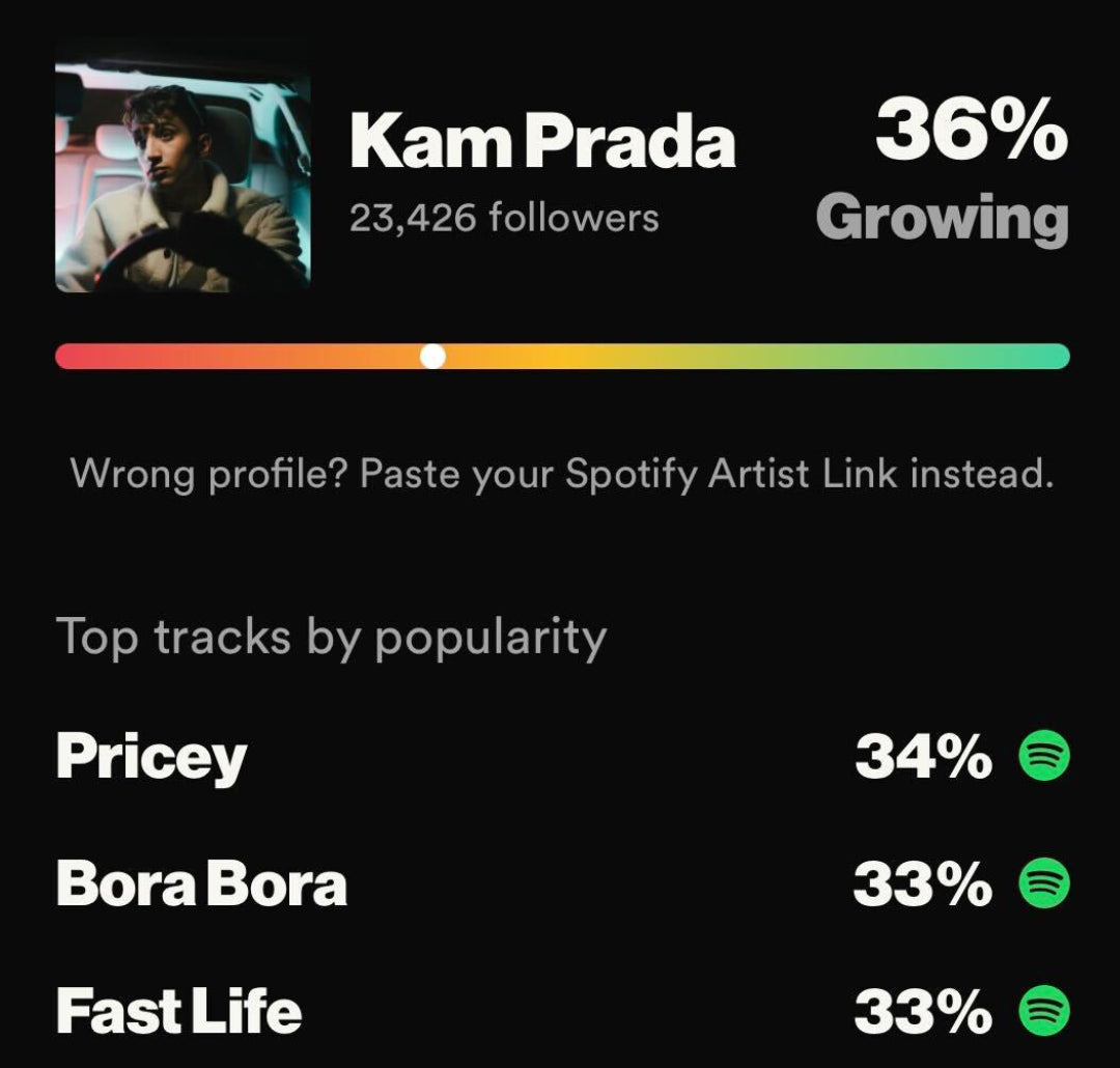 Spotify Popularity Score